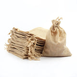 10pcs/lot 10x14cm Drawstring Burlap Bag Jute Gift Bags Jewelry Packaging