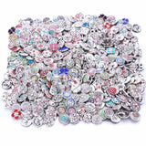 10pcs 18mm Snap Jewelry Mix Styles Metal Snap Buttons Rhinestone Snaps 0728