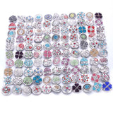 10pcs 18mm Snap Jewelry Mix Styles Metal Snap Buttons Rhinestone Snaps 0728