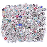10pcs 18mm Snap Jewelry Mix Styles Metal Snap Buttons Rhinestone Snaps 0728