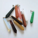 10pcs Natural Stones Pendants for Jewelry Making