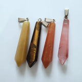 10pcs Natural Stones Pendants for Jewelry Making