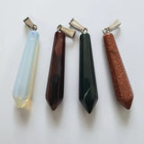 10pcs Natural Stones Pendants for Jewelry Making