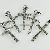 10pcs 29x15mm Silver Plated Cross Pendant Beads Necklace Pendants