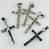 10pcs 29x15mm Silver Plated Cross Pendant Beads Necklace Pendants