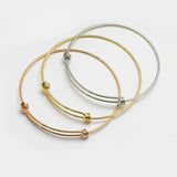 10pcs Stainless Steel Adjustable Bracelet Bangle Accessories