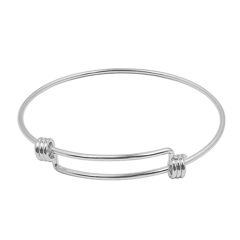 10pcs Stainless Steel Adjustable Bracelet Bangle Accessories