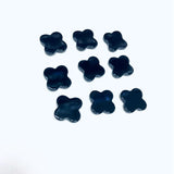 10pcs Red Carnelian Agate 12mm Flower Bead, Four Leaf Clover Stone Beads