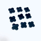 10pcs Red Carnelian Agate 12mm Flower Bead, Four Leaf Clover Stone Beads