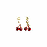 Cherry Earrings, Ear Clip, Women's Jewelry, Fruit Earrings