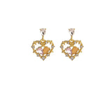 10pcs/lot Half Peach Earrings Ear Clip for Women