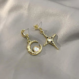 Moon&Star Earrings,Ear Clip,Women's Jewelry