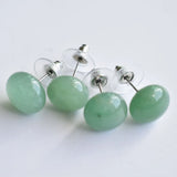 10pcs Natural Stone Stud Earrings Crystal Quartzs Silver Ear Jewlry for Women
