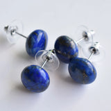 10pcs Natural Stone Stud Earrings Crystal Quartzs Silver Ear Jewlry for Women