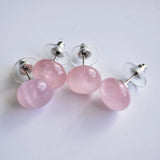 10pcs Natural Stone Stud Earrings Crystal Quartzs Silver Ear Jewlry for Women