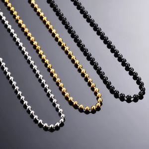 10pcs Stainless Steel Ball Chain Necklace Bracelet Keychain Dog Tag 15-100cm