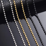 10pcs Stainless Steel Ball Chain Necklace Bracelet Keychain Dog Tag 15-100cm