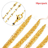 10pcs Stainless Steel Lip-shape Water-wave Chain for Pendant Necklace DIY