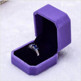 10pcs Velvet Ring Box 4.5x5x4cm Earrings Jewelry Box Wedding Packaging