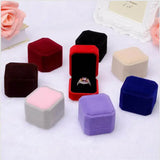 10pcs Velvet Ring Box 4.5x5x4cm Earrings Jewelry Box Wedding Packaging