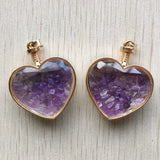 10pcs Heart Shape Pendulum Side Pendants for Jewelry Making