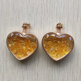 10pcs Heart Shape Pendulum Side Pendants for Jewelry Making
