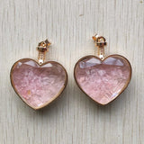10pcs Heart Shape Pendulum Side Pendants for Jewelry Making