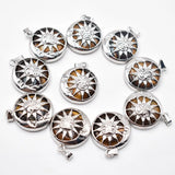 10pcs Sun Flower Pendants Natural Stone Alloy Mix for Jewelry Making