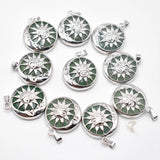 10pcs Sun Flower Pendants Natural Stone Alloy Mix for Jewelry Making