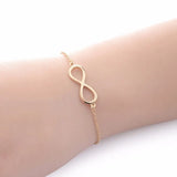 Infinity Charm Adjustable Bracelet Stainless Steel Chain Bracelets