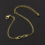 Infinity Charm Adjustable Bracelet Stainless Steel Chain Bracelets