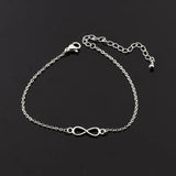 Infinity Charm Adjustable Bracelet Stainless Steel Chain Bracelets
