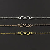 Infinity Charm Adjustable Bracelet Stainless Steel Chain Bracelets