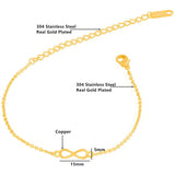 Infinity Charm Adjustable Bracelet Stainless Steel Chain Bracelets
