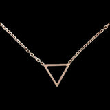 Stainless Steel Inverted Triangle Necklaces BFF Jewelry