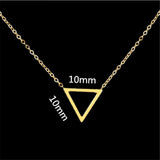 Stainless Steel Inverted Triangle Necklaces BFF Jewelry