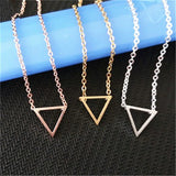 Stainless Steel Inverted Triangle Necklaces BFF Jewelry