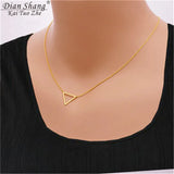 Stainless Steel Inverted Triangle Necklaces BFF Jewelry