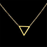 Stainless Steel Inverted Triangle Necklaces BFF Jewelry