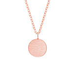 Stainless Steel Tiny Disc Pendant Necklace Minimal Round Jewelry