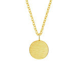 Stainless Steel Tiny Disc Pendant Necklace Minimal Round Jewelry