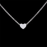 10pc Tiny Heart Necklace Pendant Stainless Steel Love Choker