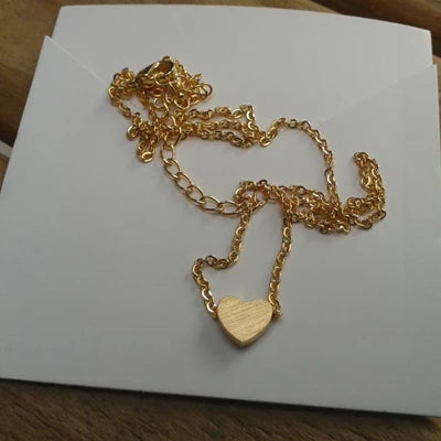 10pc Tiny Heart Necklace Pendant Stainless Steel Love Choker