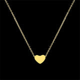 10pc Tiny Heart Necklace Pendant Stainless Steel Love Choker