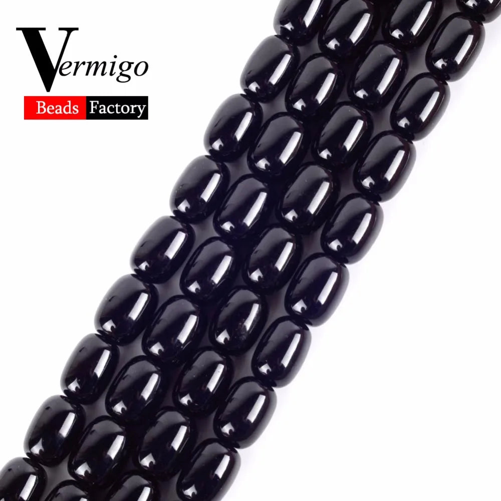 10x14mm Agates Barrel Charm Beads for Jewelry Making