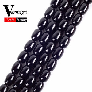 10x14mm Agates Barrel Charm Beads for Jewelry Making