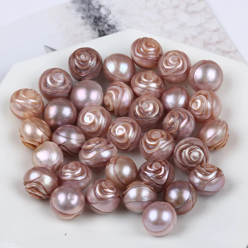 11-12/12-13mm Carved Freshwater Pearl Bead for Jewelry Making