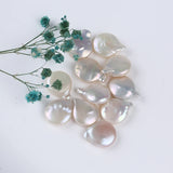 12-13mm Natural Drop Coin Shape Loose Freshwater Pearl