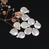 12-13mm Natural Drop Coin Shape Loose Freshwater Pearl
