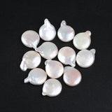 12-13mm Natural Drop Coin Shape Loose Freshwater Pearl